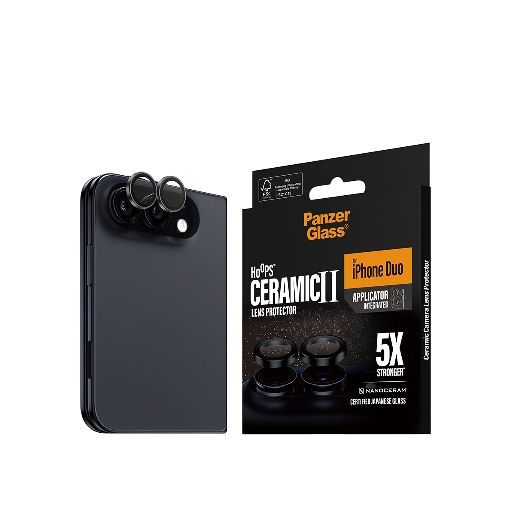 PanzerGlass® Hoops® Ceramic Camera Lens Protector iPhone Duo